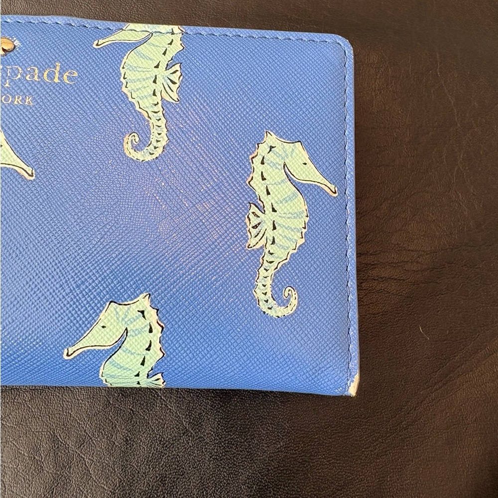 Kate Spade Blue Seahorse Wallet - Picture 12 of 13